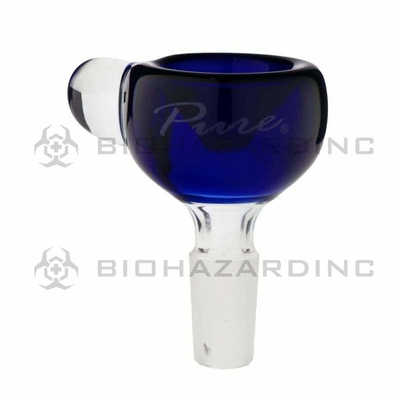 Pure Glass 14mm Bowl Pure Classic Marble 14mm Bowl - Blue