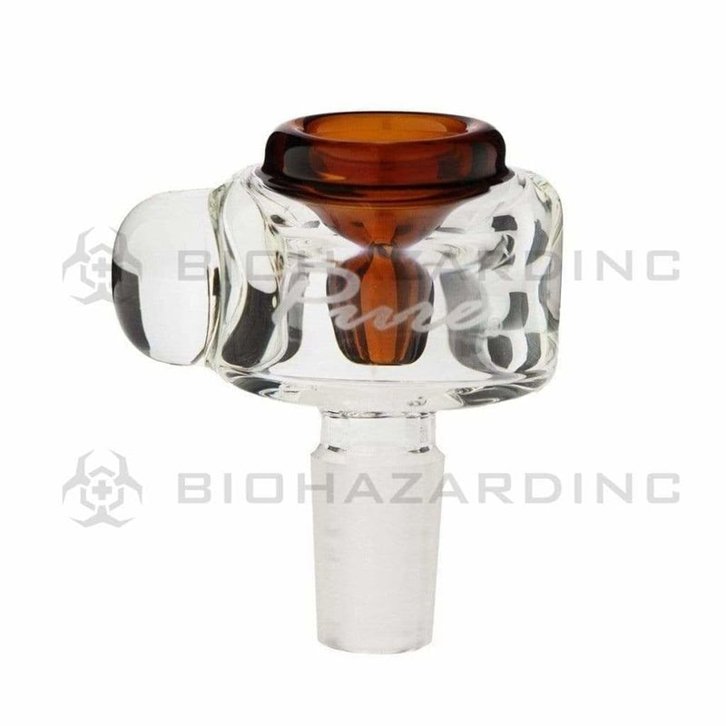 Pure Glass 14mm Bowl Pure Cylinder Marble 14mm Bowl - Amber