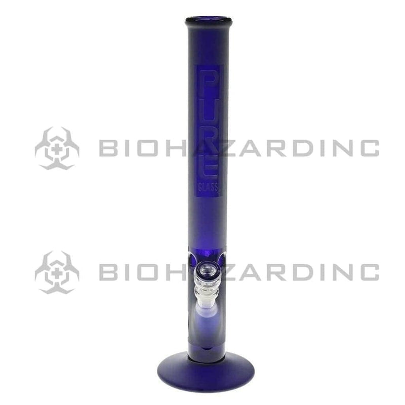 Pure Glass Glass Bong Pure Glass 18" 50mmx5mm Blue Frost Straight Martini