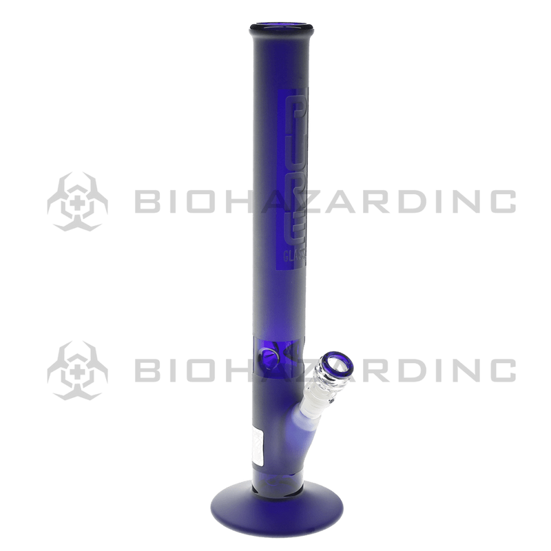 Pure Glass Glass Bong Pure Glass 18" 50mmx5mm Blue Frost Straight Martini