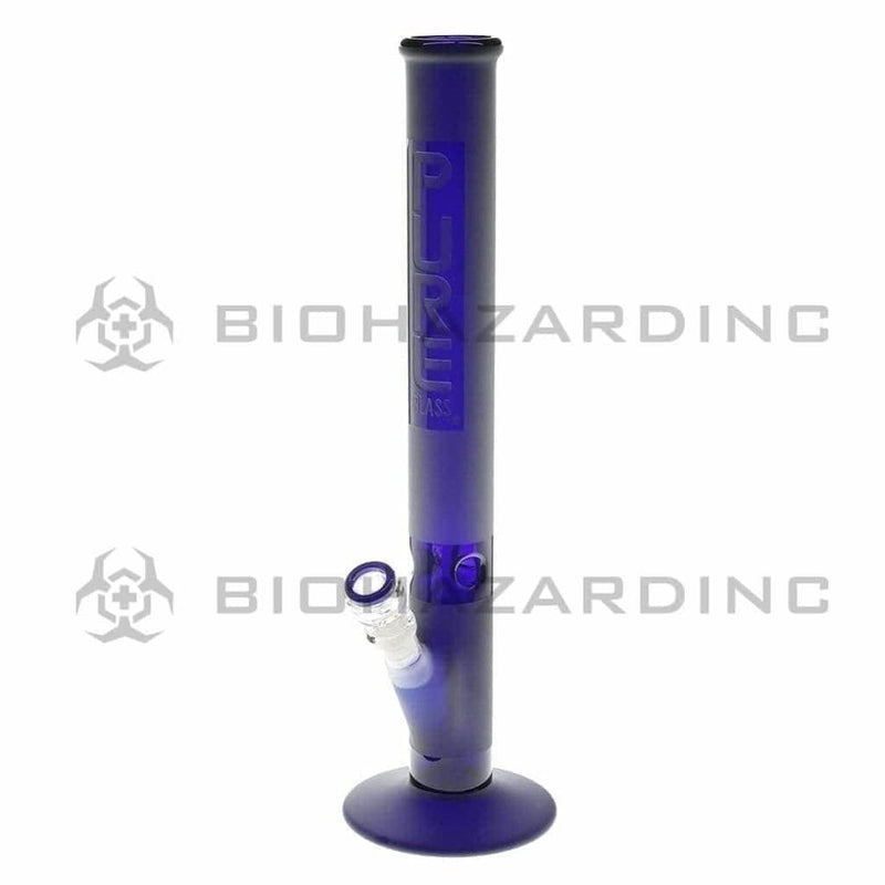 Pure Glass Glass Bong Pure Glass 18" 50mmx5mm Blue Frost Straight Martini