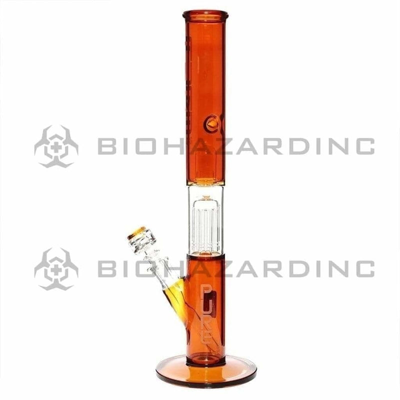 Pure Glass Glass Bong Pure Glass 18" 50mmx5mm Single Tree10arm Straight Amber