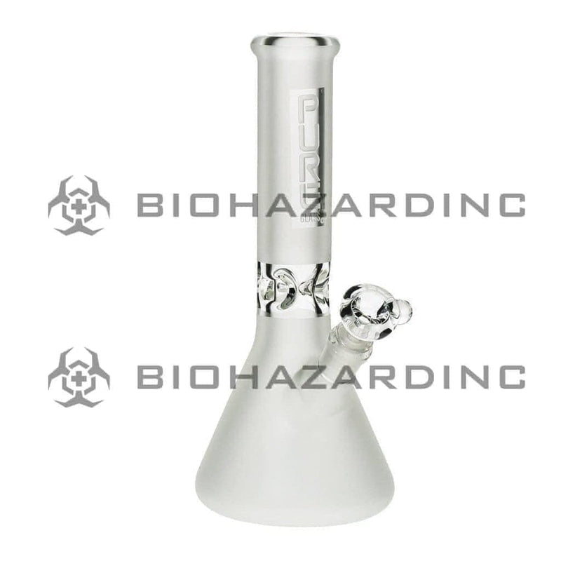 Pure Glass Glass Bong 12" PURE Heavy Beaker Bong - Clear Frost