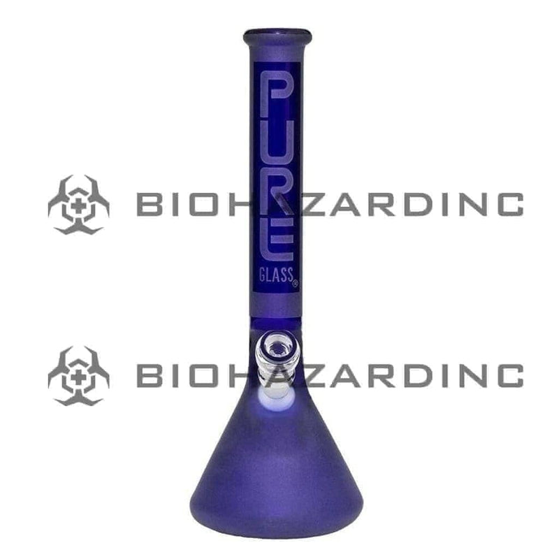 Pure Glass Glass Bong 14" PURE Classic Beaker Bong - Blue Frost