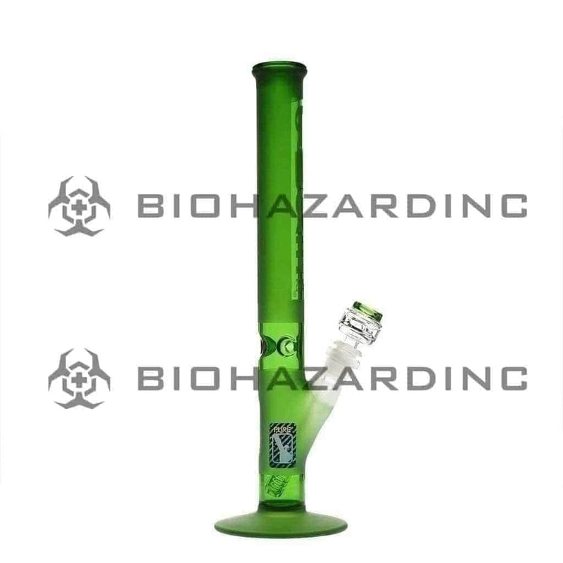 Pure Glass Glass Bong 14" PURE Classic Straight Bong - Green Frost