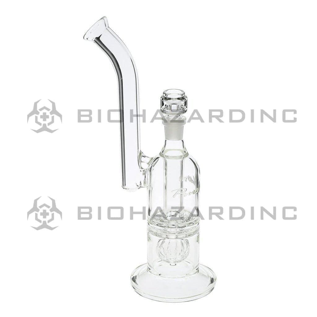 Pure Glass Glass Bong Pure Glass 12" 65mm Torus (2 Disc w/ Ball Perc) Trumpet Bubbler Female19mm
