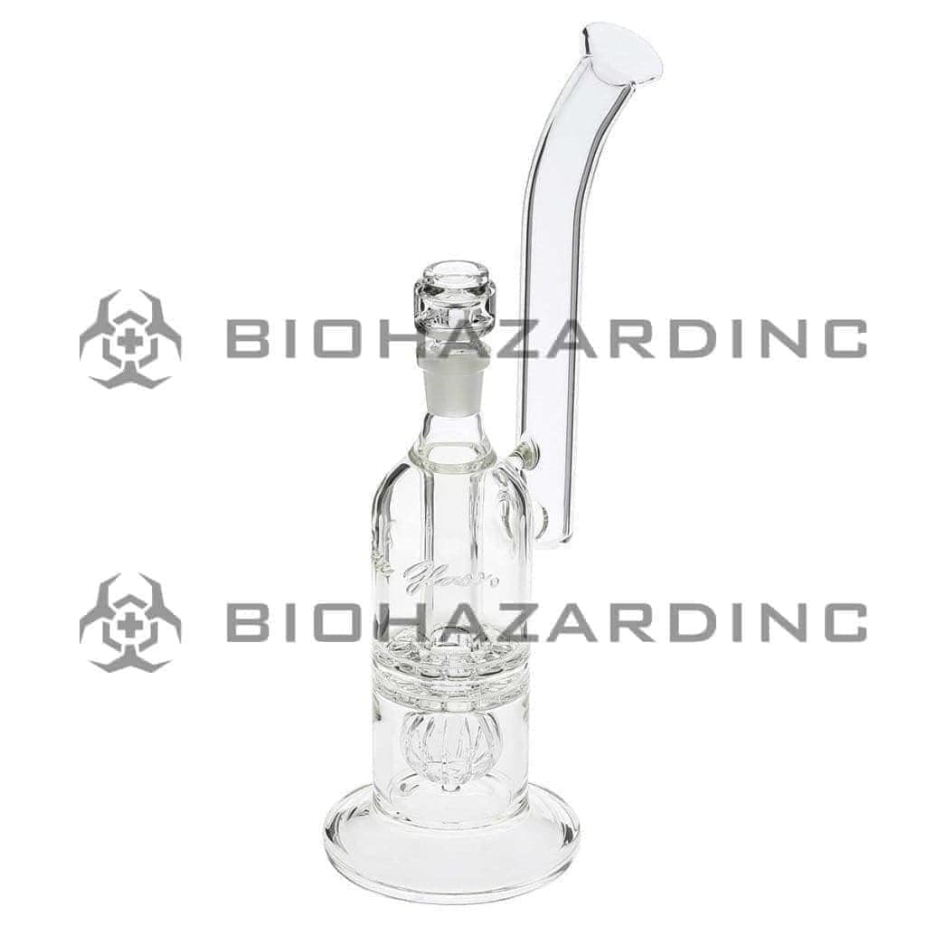 Pure Glass Glass Bong Pure Glass 12" 65mm Torus (2 Disc w/ Ball Perc) Trumpet Bubbler Female19mm