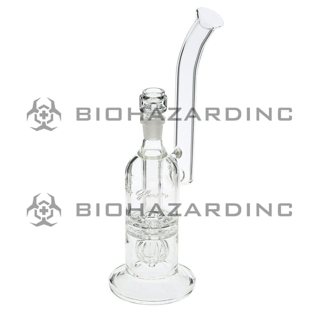 Pure Glass Glass Bong Pure Glass 12" 65mm Torus (2 Disc w/ Ball Perc) Trumpet Bubbler Female19mm