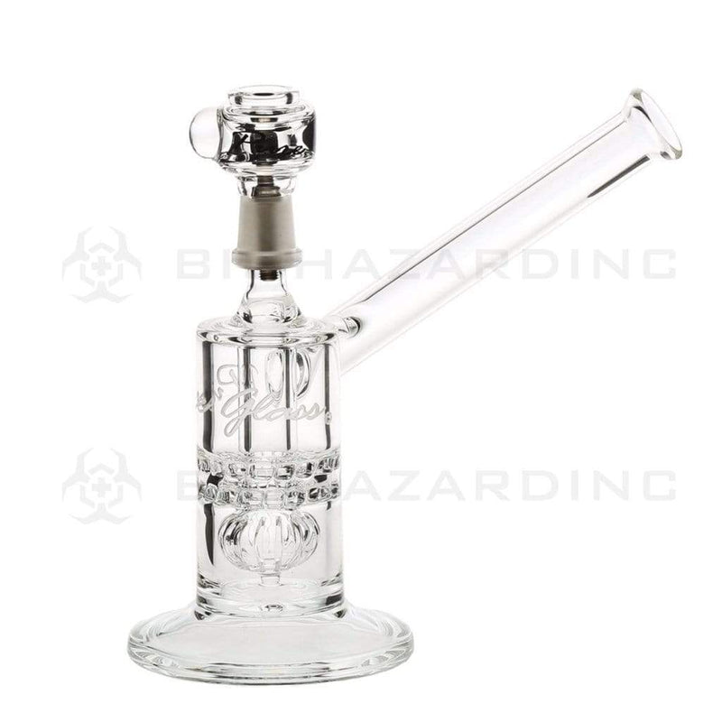 Pure Glass Glass Bong Pure Glass 8" Mini Torus Sidecar Straight Martini Male 14mm