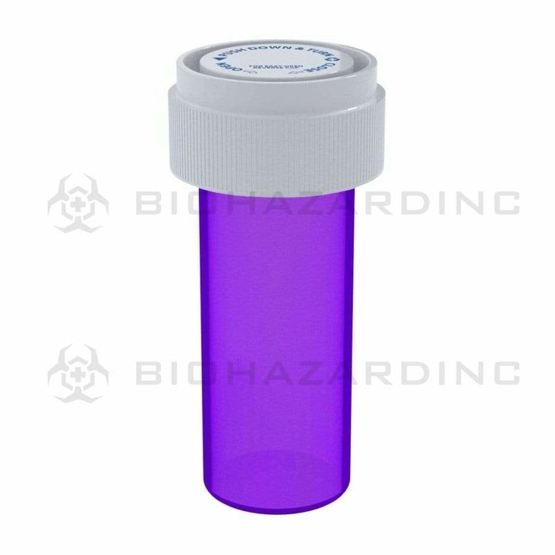 Biohazard Inc Reversible Cap Vial Purple Reversible Cap Vial 08 Dram - 410 Count