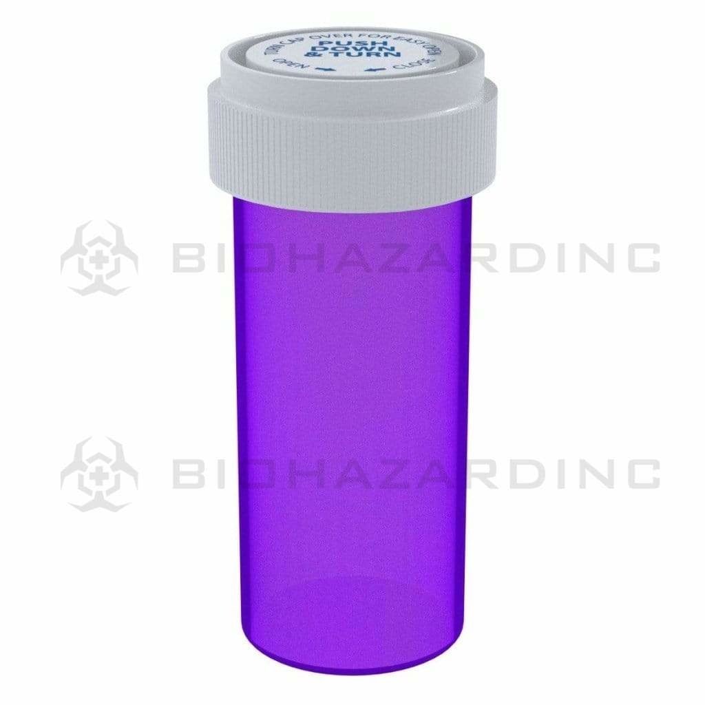 Biohazard Inc Reversible Cap Vial Purple Reversible Cap Vial 16 Dram - 230 Count