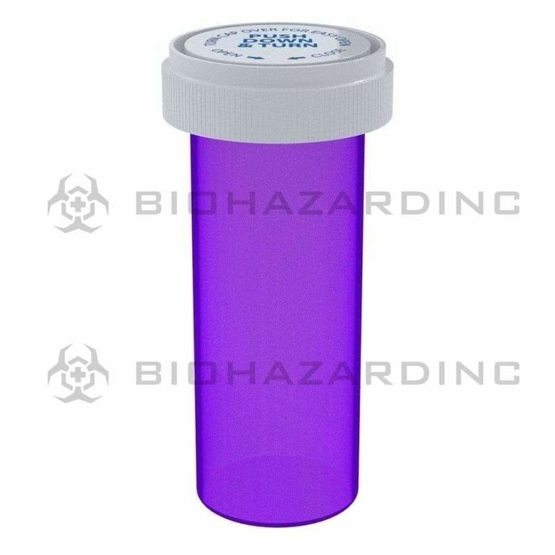 Biohazard Inc Reversible Cap Vial Purple Reversible Cap Vial 30 Dram - 190 Count