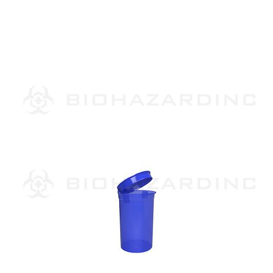Transparent Child Resistant Pop Top Vials | 6 Dram - 1 Gram - 600 Count | Blue