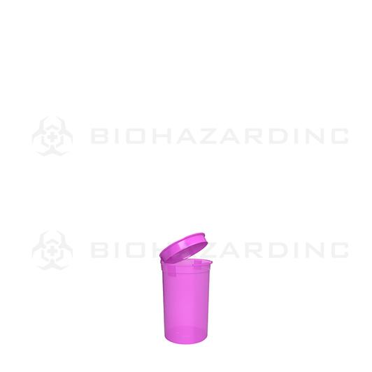 Transparent Child Resistant Pop Top Vials | 6 Dram - 1 Gram - 600 Count | Pink