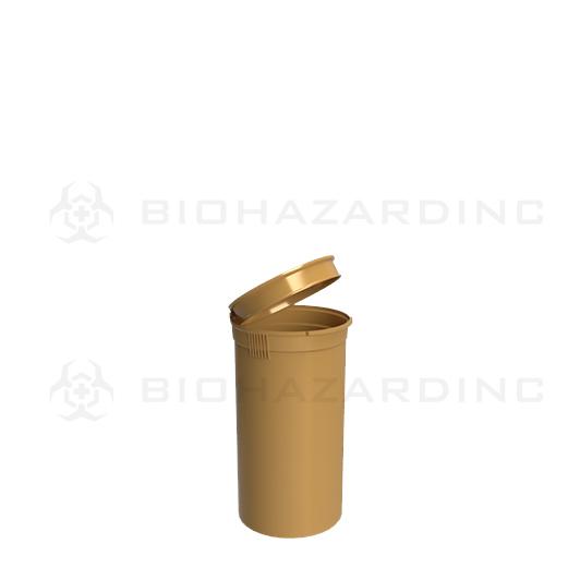 Opaque Gold Pop Top Bottles | 19 Dram - 19 Grams - 225 Count | Child-Resistant