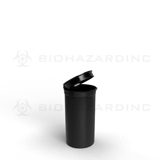 Transparent Black Pop Top Bottles | 19 Dram - 3.5 Grams - 225 Count | Child-Resistant