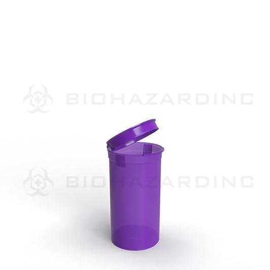 Opaque Purple Pop Top Bottles | 19 Dram - 3.5 Grams - 225 Count | Child-Resistant