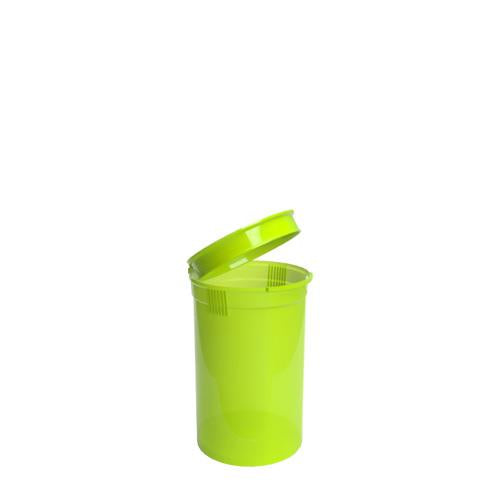 Transparent Neon Green Child-Resistant Pop Top Bottles | 30 Dram - 7 Grams | 160 Count
