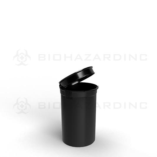 Transparent Black Pop Top Bottles | 30 Dram - 7 Grams - 160 Count | Child-Resistant