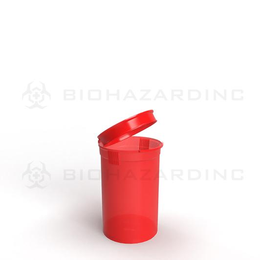 Opaque Red Pop Top Bottles | 13 Dram - 7 Grams - 160 Count | Child-Resistant