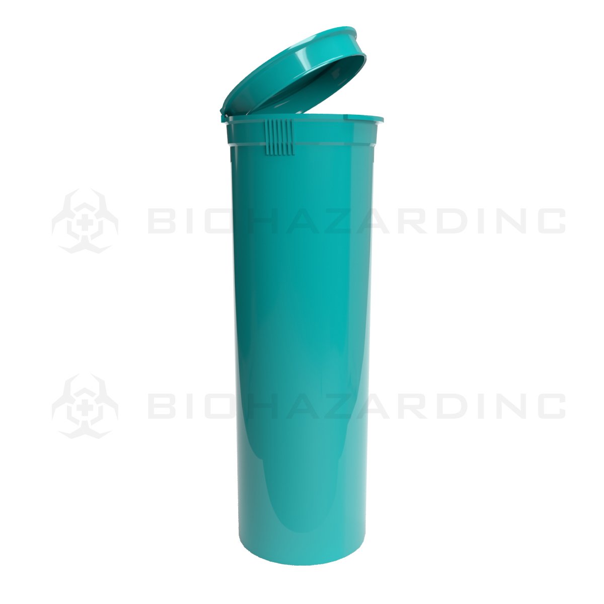 Transparent Aqua Blue Pop Top Bottles | 60 Dram - 14 Grams - 75 Count | Child-Resistant