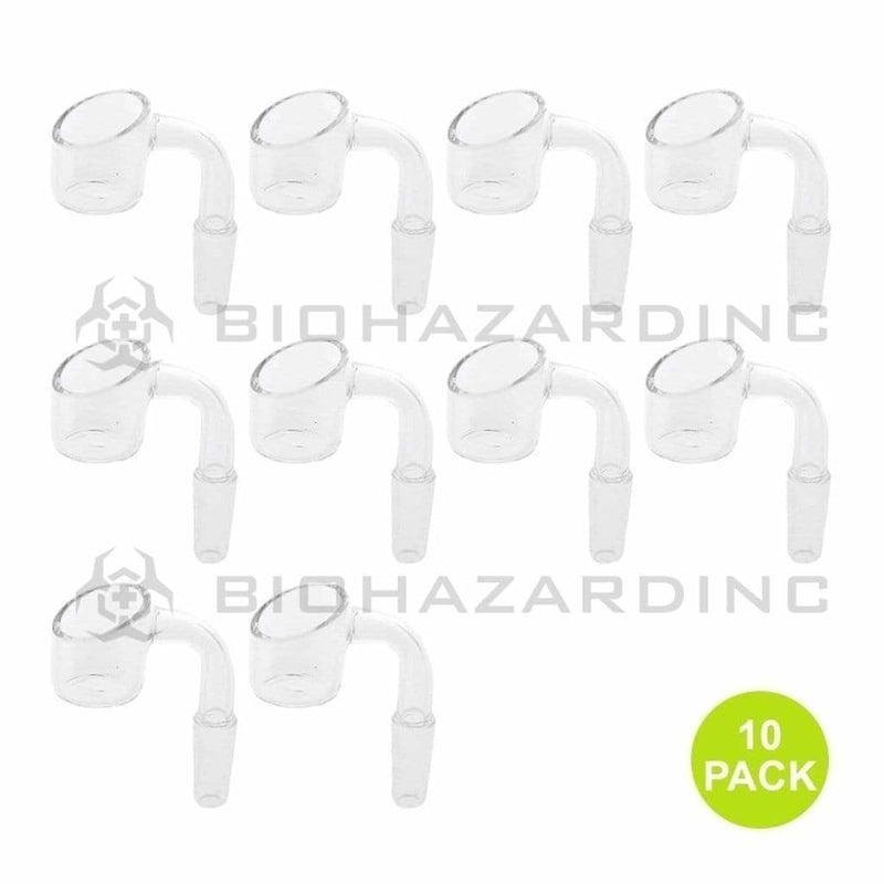 Biohazard Inc Quartz Banger Quartz Banger - Clear - 10mm Male - 10 Count