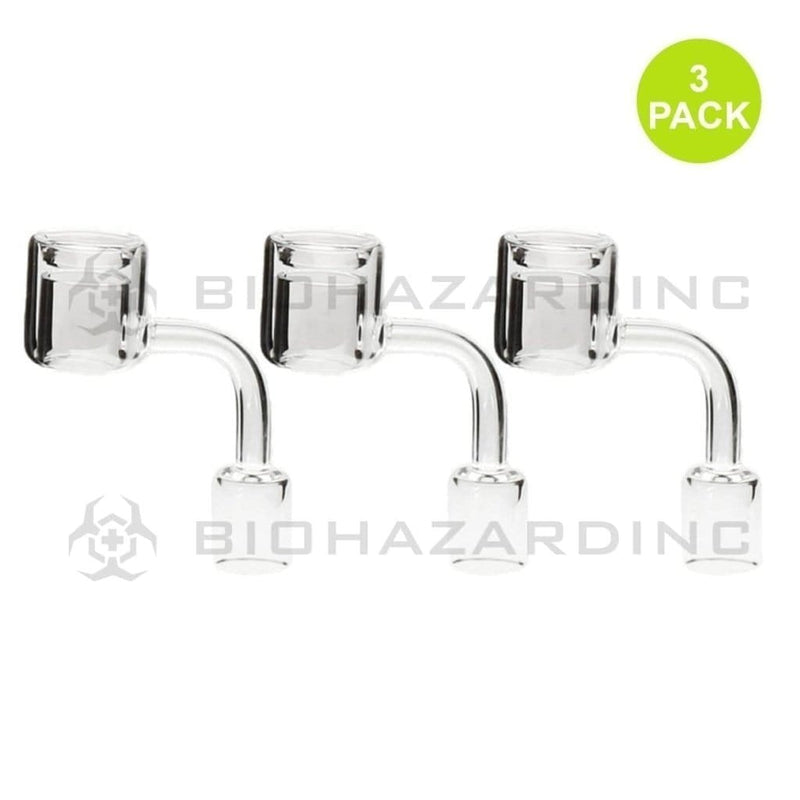 Biohazard Inc Quartz Banger Quartz Thermal Banger - Male 19mm - 3 Pack