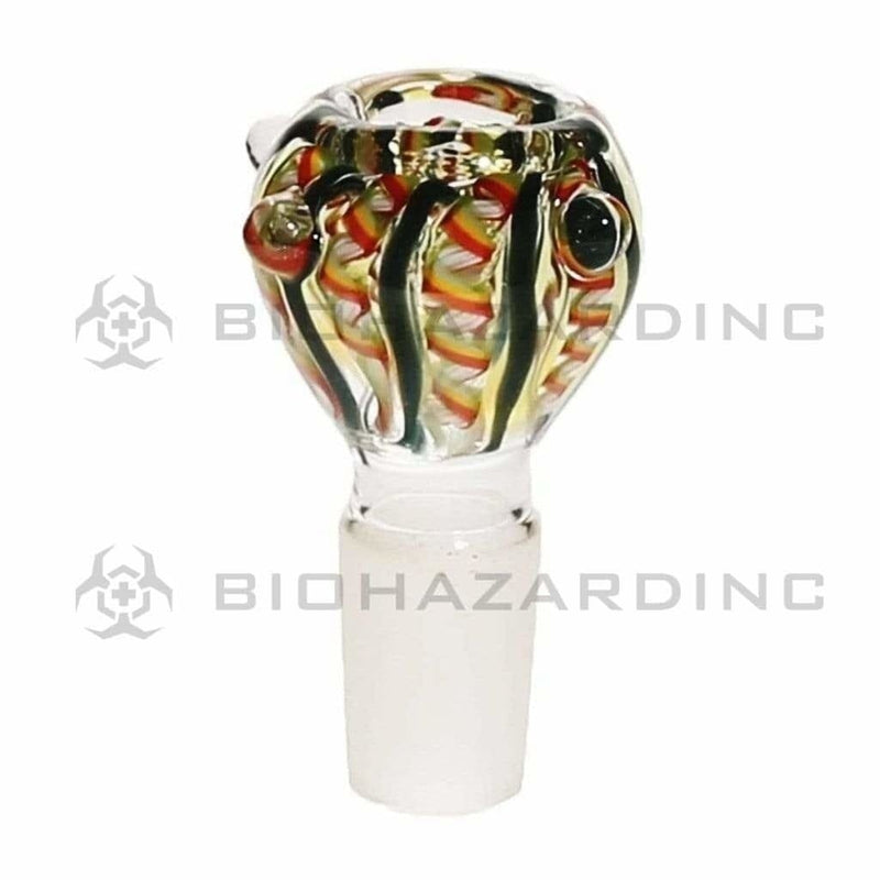 Biohazard Inc 19mm Bowl Rasta Latticino Bowl 19mm