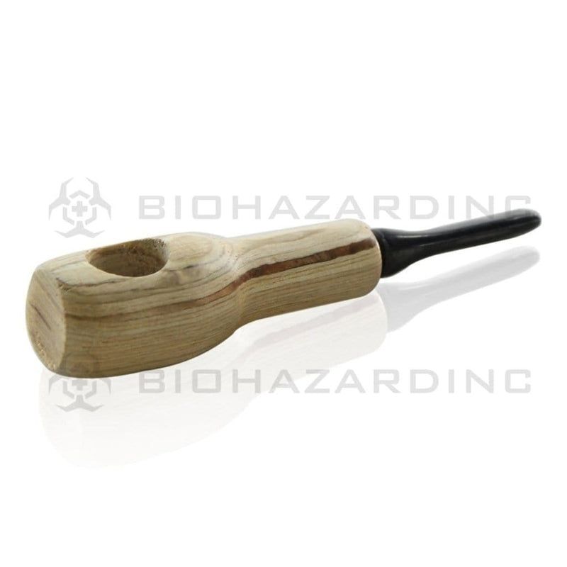 Biohazard Inc Wood Hand Pipe Rasta Wood Pipe - Style 1