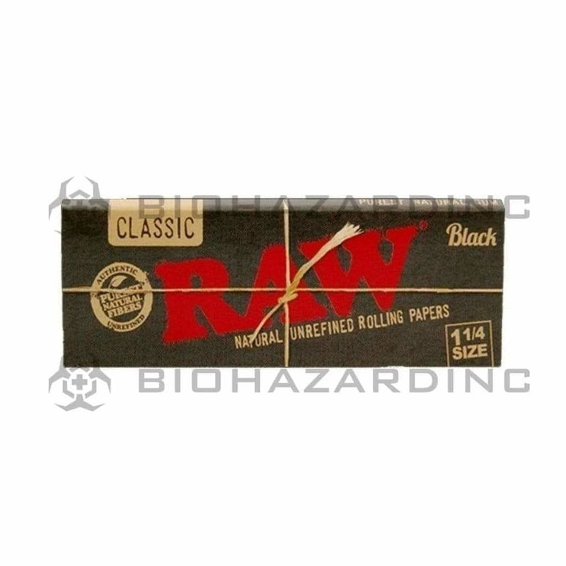 Raw Rolling Papers RAW Black Classic 1 1/4" Rolling Papers -24 Count