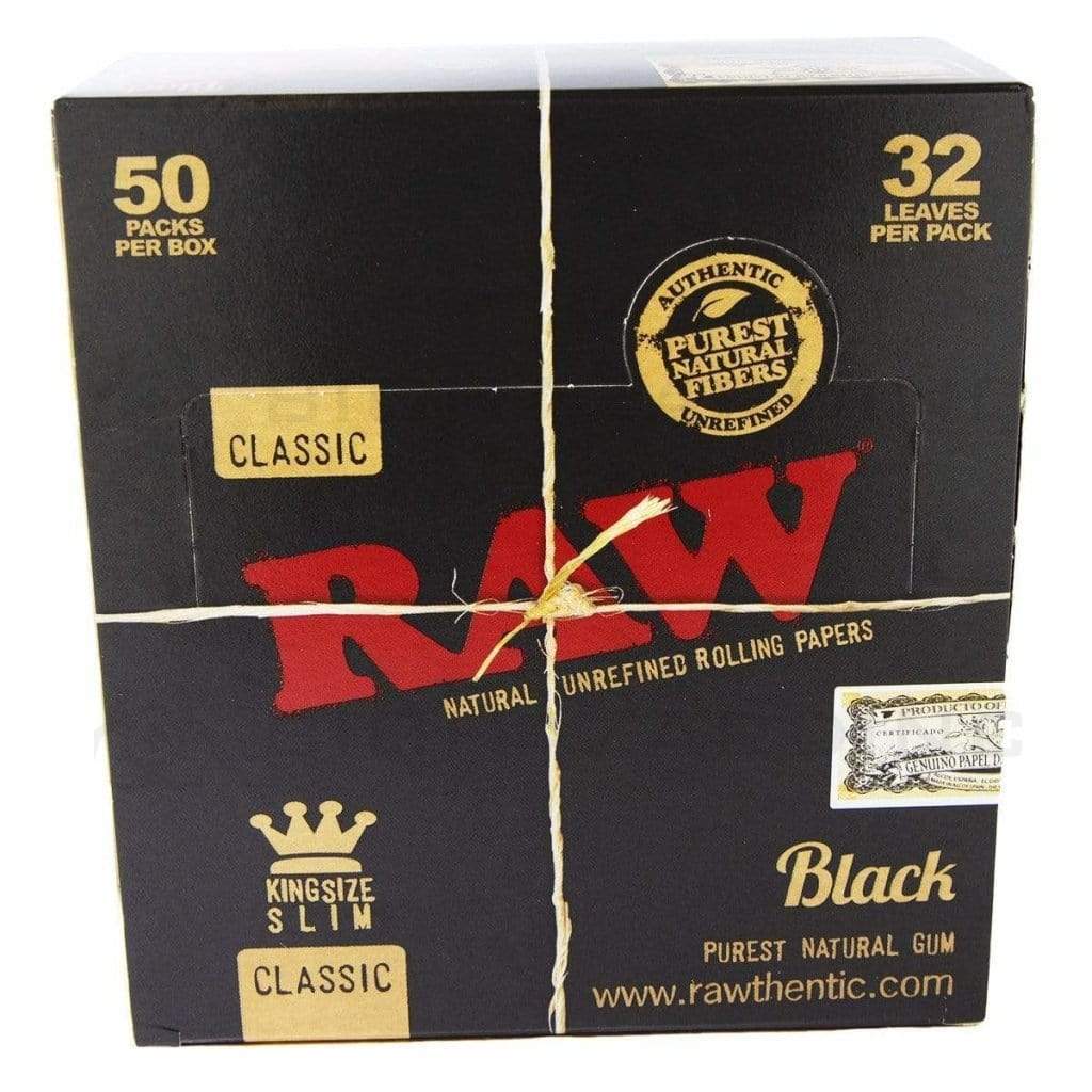 Raw Cone Filler RAW Black Rolling Paper King Size - 50 Count