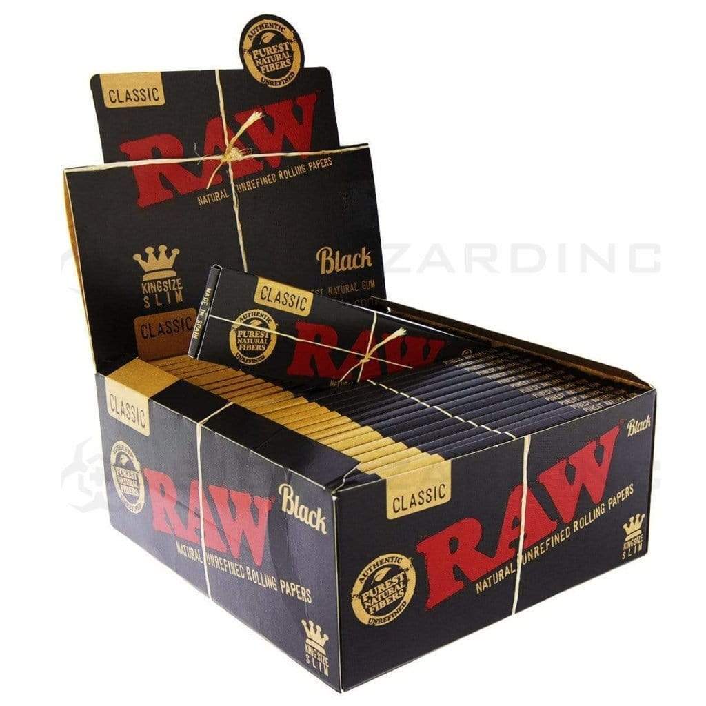 Raw Cone Filler RAW Black Rolling Paper King Size - 50 Count