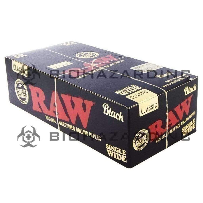 Raw Cone Filler RAW Black Single Wide - 25 Count