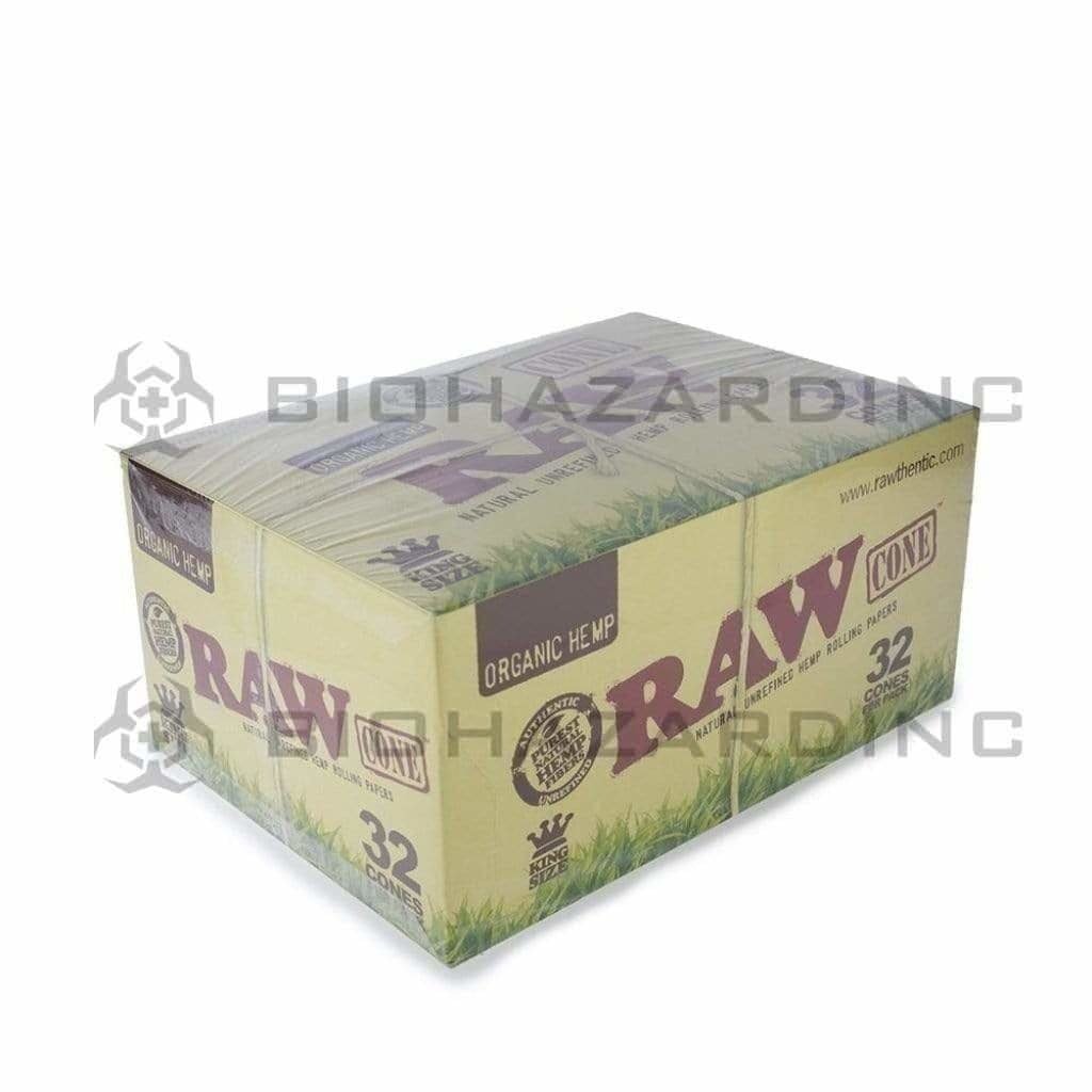 Raw Cones Raw Cone Organic Hemp King Size - 32 Pack / 12 Count