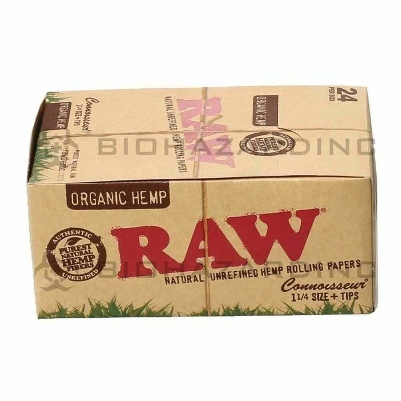 Raw Rolling Papers + Tips RAW Connoisseur Organic 1 1/4" Rolling Papers + Tips - 24 Count