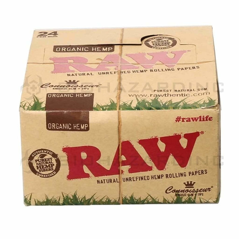 Raw Rolling Papers + Tips RAW Connoisseur Organic King Size Slim Rolling Papers + Tips - 24 Count