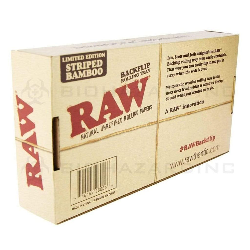 Raw Rolling Tray RAW Backflip Rolling Tray - Bamboo Stripe