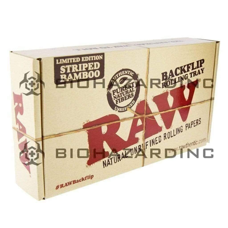 Raw Rolling Tray RAW Backflip Rolling Tray - Bamboo Stripe