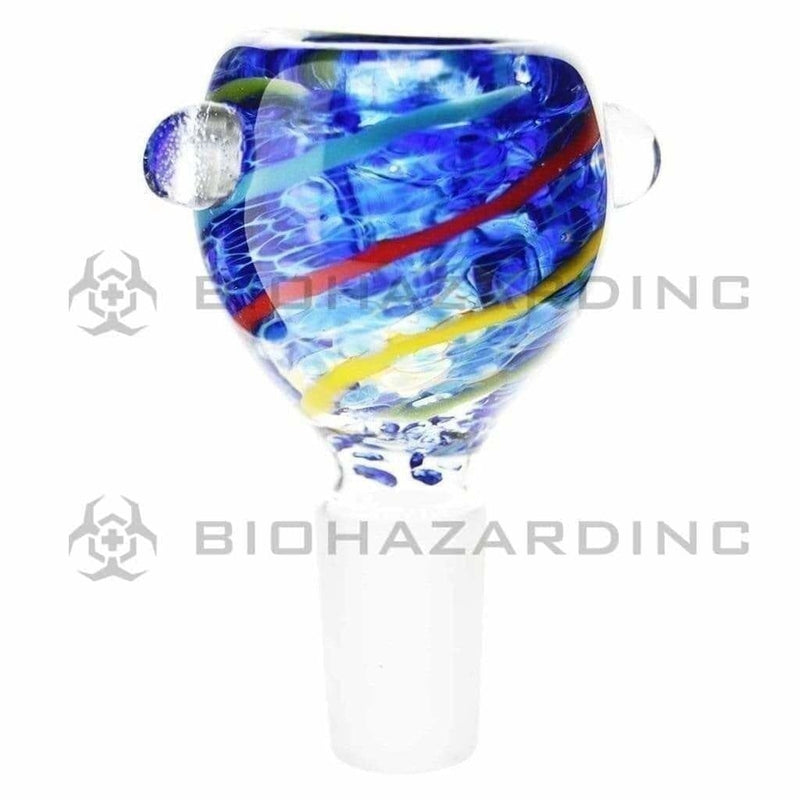 Biohazard Inc 14mm Bowl Reversal Color with Multi Stripe Bowl 14mm - Assorted Colors