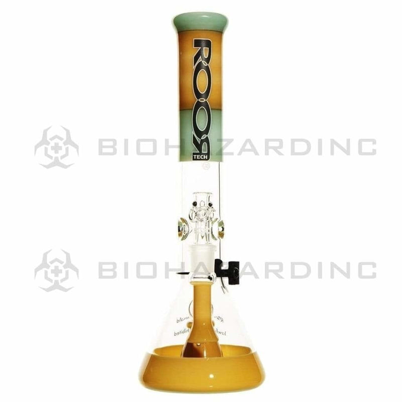 Roor Glass Bong ROOR Tech 14" 45mm Fixed Beaker - Tangie/ Mint w/ Black Logo