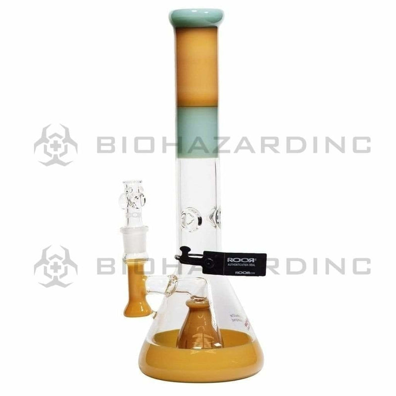 Roor Glass Bong ROOR Tech 14" 45mm Fixed Beaker-Tangie/ Mint-White/Black Logo