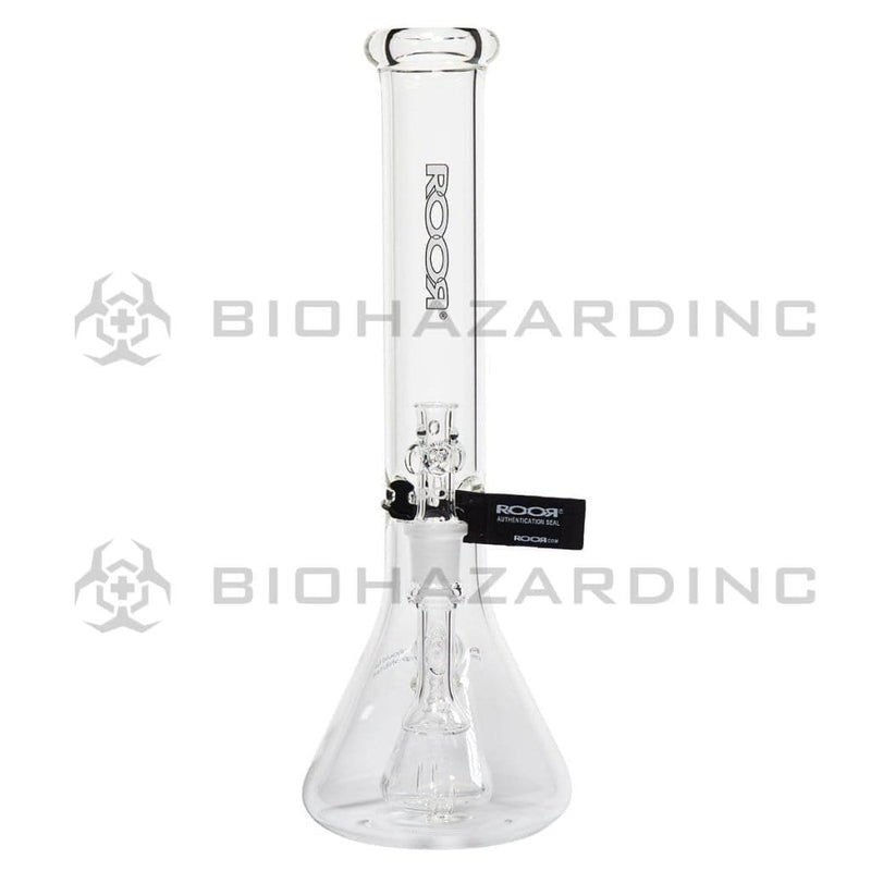 Roor Glass Bong ROOR Tech 14" 45mm  Mini Fixed Beaker - White & Black Logo