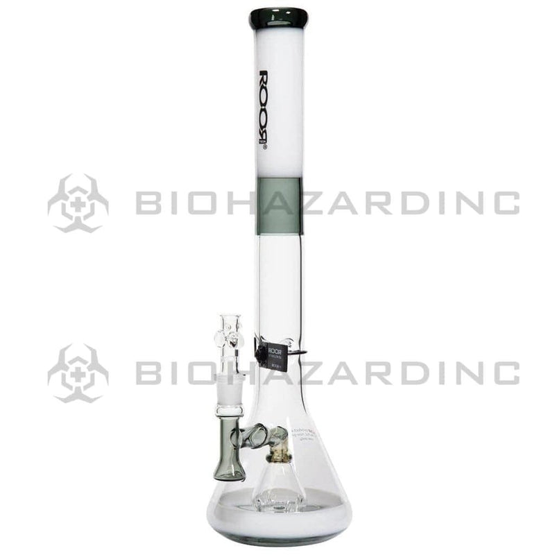 Roor Glass Bong ROOR Tech 18" 45mm Beaker-Grey/White-Black Logo