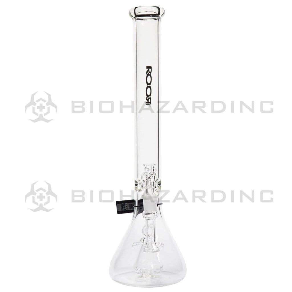 Roor Glass Bong ROOR Tech 18" 45mm Mini Fixed Beaker-White/Black Logo