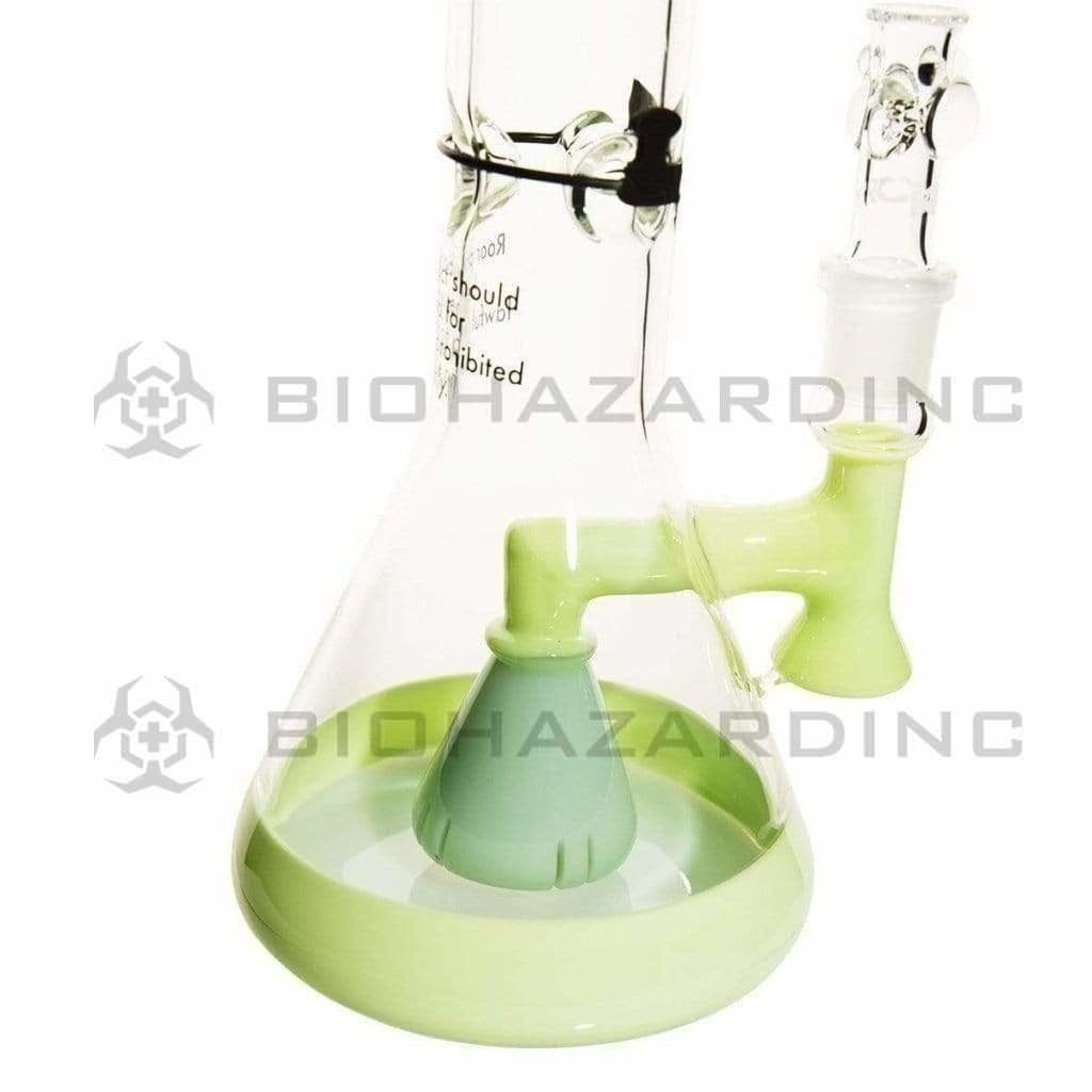 Roor Glass Bong ROOR Tech 18" 45mm x 5mm Mini Fixed Beaker - Milky & Mint Color