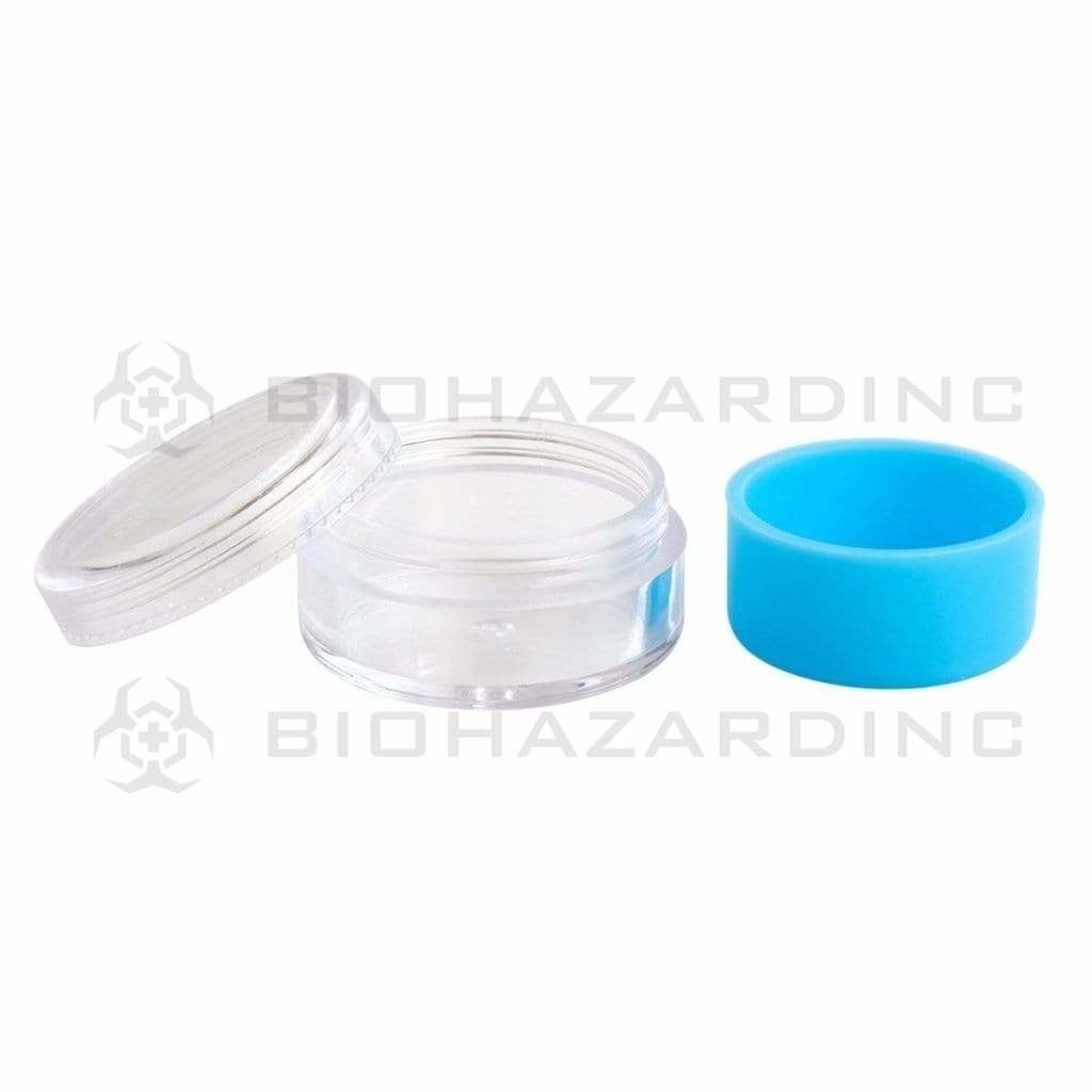 Biohazard Inc Concentrate Container Screw Top 5ml Container with Blue Silicone Insert - 100 Count