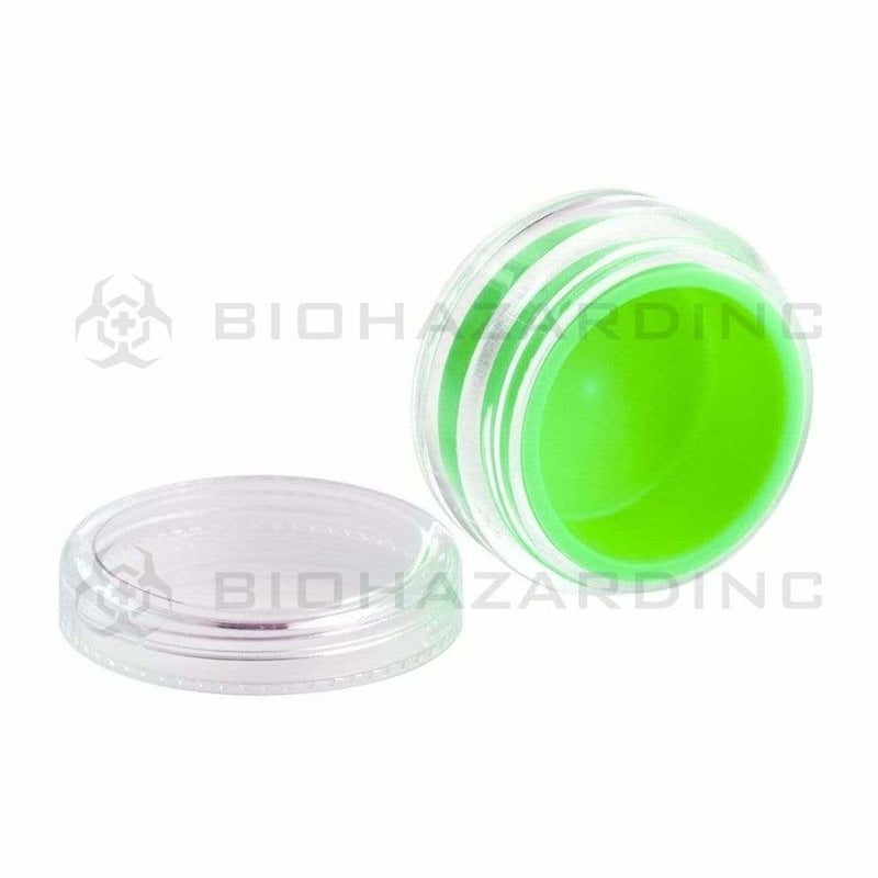 Biohazard Inc Concentrate Container Screw Top 5ml Container with Green Silicone Insert - 100 Count