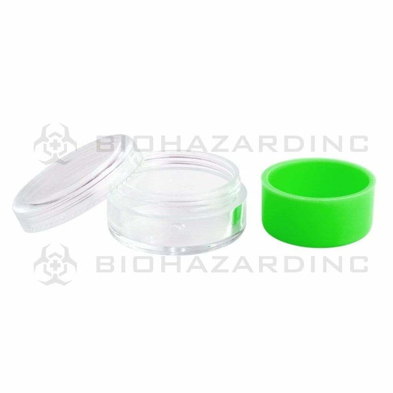 Biohazard Inc Concentrate Container Screw Top 5ml Container with Green Silicone Insert - 100 Count