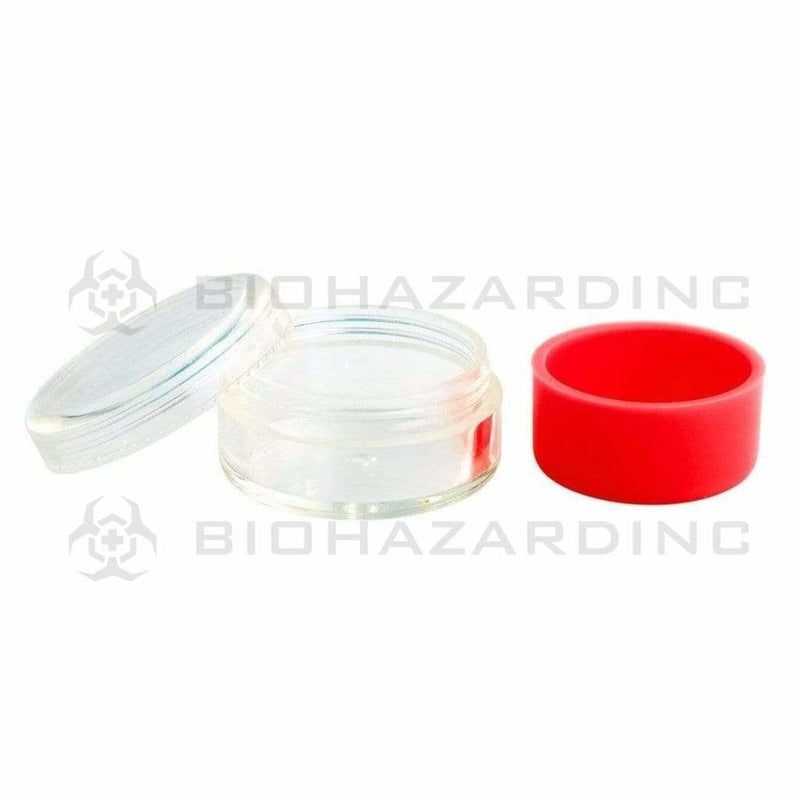 Biohazard Inc Concentrate Container Screw Top 5ml Container with Red Silicone Insert - 100 Count