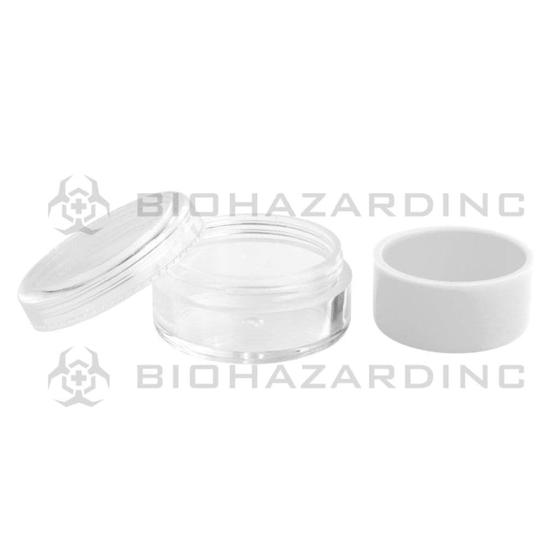 Biohazard Inc Concentrate Container Screw Top 5ml Container with White Silicone Insert - 100 Count